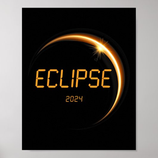 Eclipse 太陽の 2024トータル太陽のEclipse 4.08.24 13 ポスター (正面)