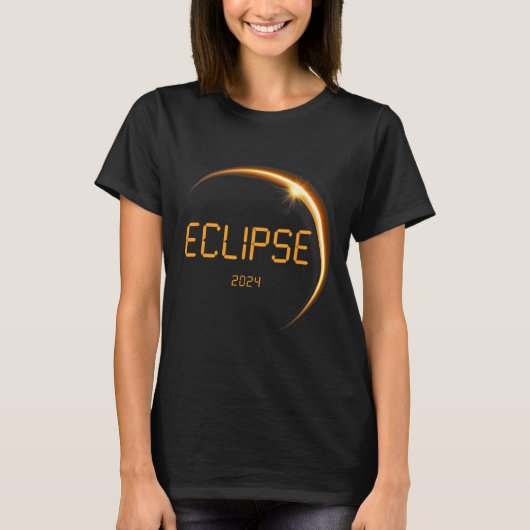 Eclipse 太陽の 2024トータル太陽のEclipse 4.08.24 13 Tシャツ (正面)