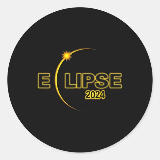 Eclipse 太陽の 2024トータル太陽のEclipse 4.08.24 Sol ラウンドシール (正面)