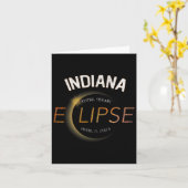 Eclipse 太陽の 2024トータルEclipse太陽の州インド カード (黄色い花)