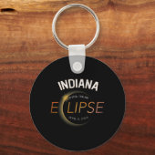 Eclipse 太陽の 2024トータルEclipse太陽の州インド キーホルダー (正面)