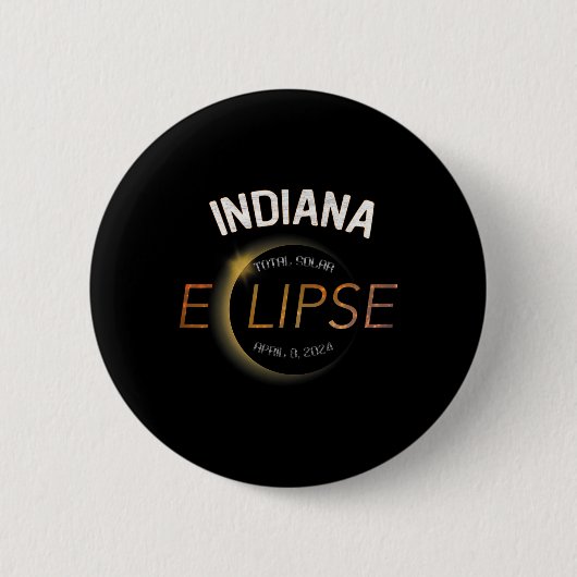 Eclipse 太陽の 2024トータルEclipse太陽の州インド 缶バッジ (正面)