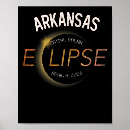 Eclipse 太陽の 2024トータルEclipse太陽の州Arkan ポスター (正面)