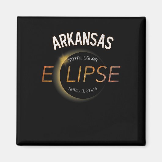 Eclipse 太陽の 2024トータルEclipse太陽の州Arkan マグネット (正面)