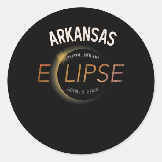 Eclipse 太陽の 2024トータルEclipse太陽の州Arkan ラウンドシール (正面)
