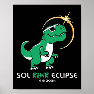 Eclipse 太陽の 2024トータルEclipse 4月8日Sol Raw ポスター