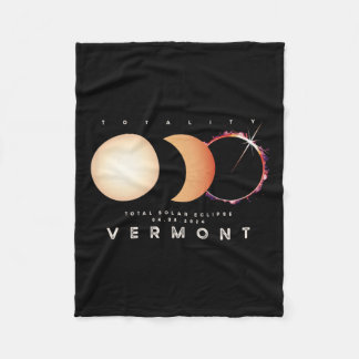 Eclipse 太陽の 2024バーモントTotal Eclipse Astronomy フリースブランケット