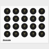 Eclipse 太陽の 2024ボーホサンムーンパス月の全月 ラウンドシール (シート)
