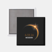 Eclipse 太陽の 2024ミズーリ全体春4.08.2 マグネット (正面/裏面)