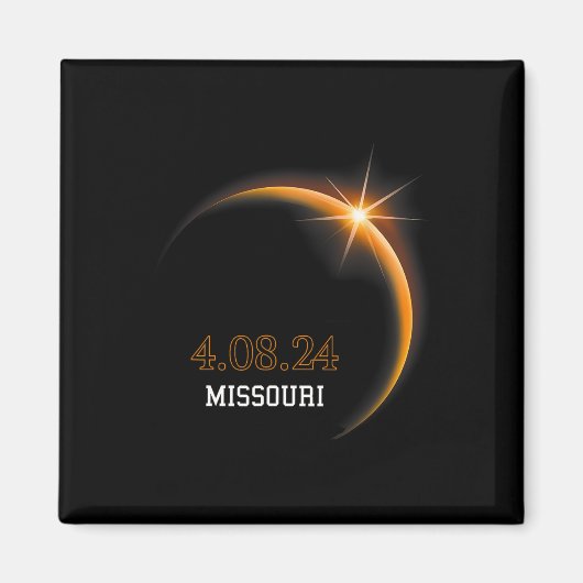 Eclipse 太陽の 2024ミズーリ全体春4.08.2 マグネット (正面)