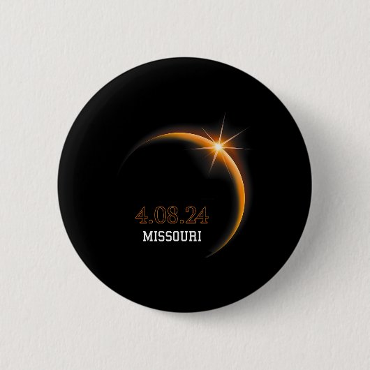 Eclipse 太陽の 2024ミズーリ全体春4.08.2 缶バッジ (正面)