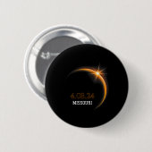 Eclipse 太陽の 2024ミズーリ全体春4.08.2 缶バッジ (正面&裏面)