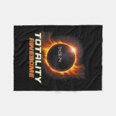 Eclipse 太陽の 2024全体素晴らし フリースブランケット (正面(横))