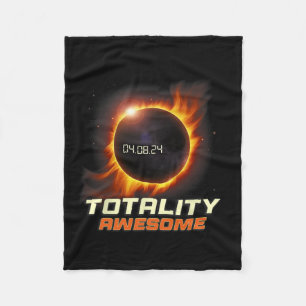 Eclipse 太陽の 2024全体素晴らし フリースブランケット