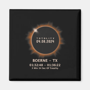 Eclipse 太陽の 2024全体04.08.24テキサス州Tx マグネット