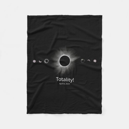 Eclipse 太陽の 2024全体 フリースブランケット (正面)