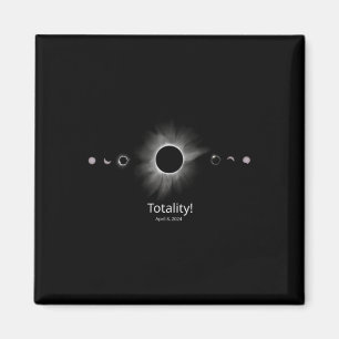 Eclipse 太陽の 2024全体 マグネット