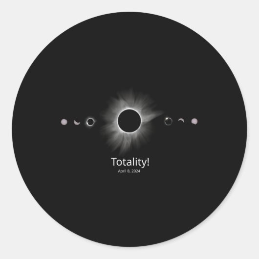 Eclipse 太陽の 2024全体 ラウンドシール (正面)