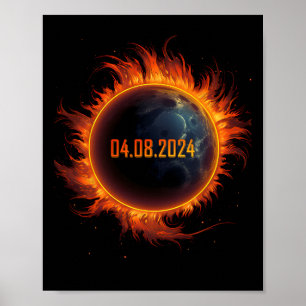 Eclipse 太陽の 2024全日食1 ポスター