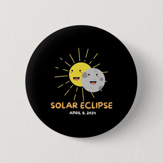 Eclipse 太陽の 2024太陽の Eclipse Kids Toddler Boys 缶バッジ (正面)