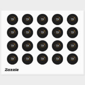 Eclipse 太陽の 2024年4月8日の全体が1回に2回発生 ラウンドシール (シート)