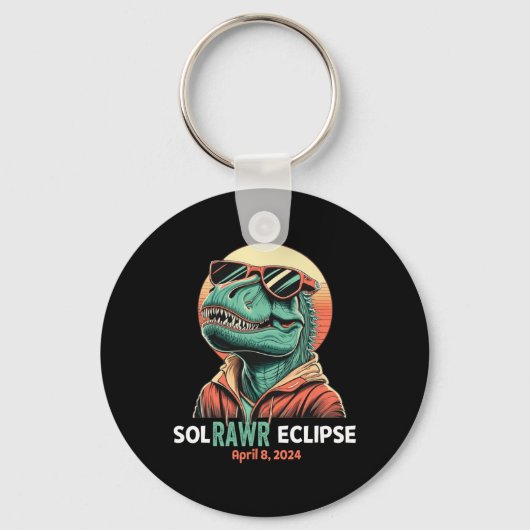 Eclipse 太陽の 2024年4月8日Eclipse Kids Boys Trex キーホルダー (正面)
