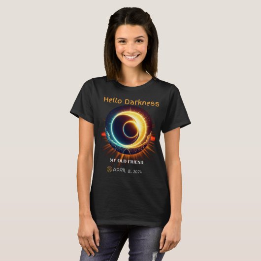 Eclipse 太陽の 2024年4月8日Tシャツ Tシャツ (正面フル)