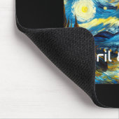 Eclipse 太陽の 2024星空の夜のバ絵画ン・ゴッホ マウスパッド (コーナー)