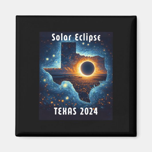 Eclipse 太陽の 2024星空の夜 マグネット (正面)