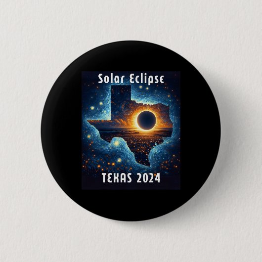Eclipse 太陽の 2024星空の夜 缶バッジ (正面)