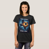 Eclipse 太陽の 2024星空の夜 tシャツ (正面フル)