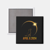 Eclipse 太陽の 2024犬の全体性1 マグネット (正面/裏面)