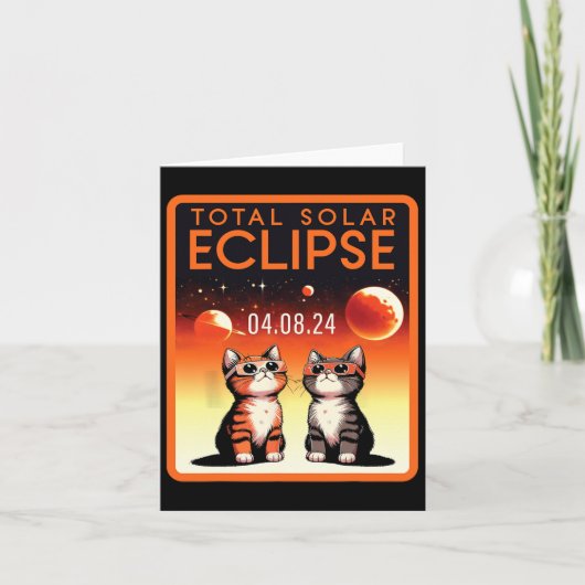 Eclipse 太陽の 2024猫総太陽の食4.08.2 カード (正面)
