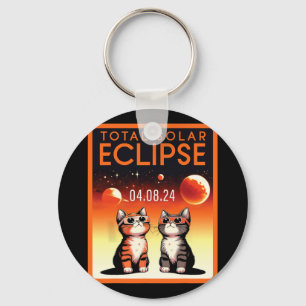 Eclipse 太陽の 2024猫総太陽の食4.08.2 キーホルダー