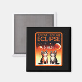 Eclipse 太陽の 2024猫総太陽の食4.08.2 マグネット (正面/裏面)