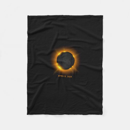 Eclipse 太陽の 2024長袖 フリースブランケット (正面)