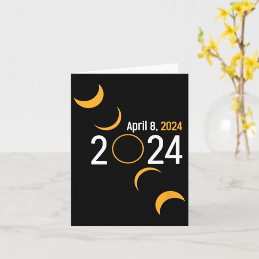 Eclipse 太陽の 2024 カード (黄色い花)