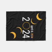 Eclipse 太陽の 2024 フリースブランケット (正面(横))