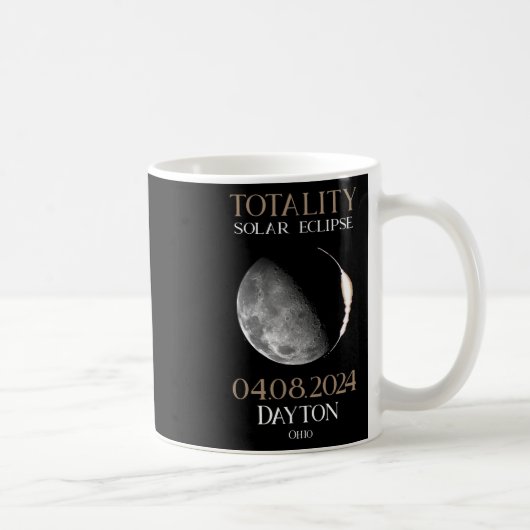 Eclipse 太陽の 2024 04デイトンオハイオ コーヒーマグカップ (右)