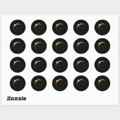 Eclipse 太陽の 2024 040824 Eclipse Mens Womens Kids ラウンドシール (シート)