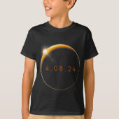 Eclipse 太陽の 2024 040824 Eclipse Tシャツ (正面)
