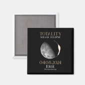 Eclipse 太陽の 2024 04.08.24エリーペンシルバニア マグネット (正面/裏面)