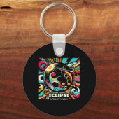 Eclipse 太陽の 2024 04.08.24 Eclipse Mens Womens Ki キーホルダー (正面)