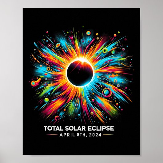 Eclipse 太陽の 2024 04.08.24 Eclipse Mens Womens Ki ポスター (正面)