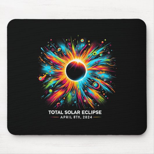 Eclipse 太陽の 2024 04.08.24 Eclipse Mens Womens Ki マウスパッド (正面)