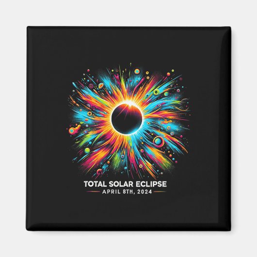 Eclipse 太陽の 2024 04.08.24 Eclipse Mens Womens Ki マグネット (正面)