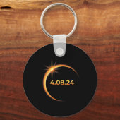 Eclipse 太陽の 2024 America Totality 04 08 24 Sprin キーホルダー (正面)