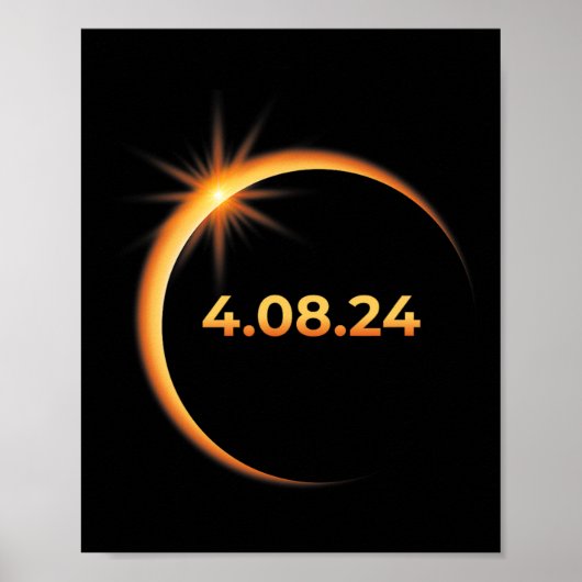 Eclipse 太陽の 2024 America Totality 04 08 24 Sprin ポスター (正面)