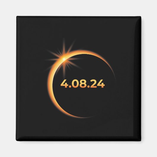 Eclipse 太陽の 2024 America Totality 04 08 24 Sprin マグネット (正面)