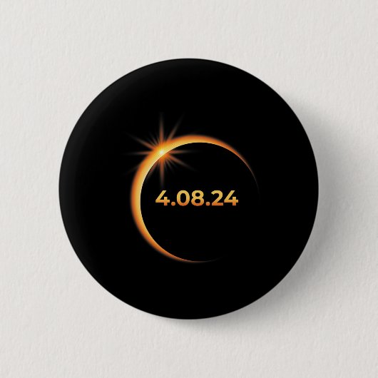 Eclipse 太陽の 2024 America Totality 04 08 24 Sprin 缶バッジ (正面)
